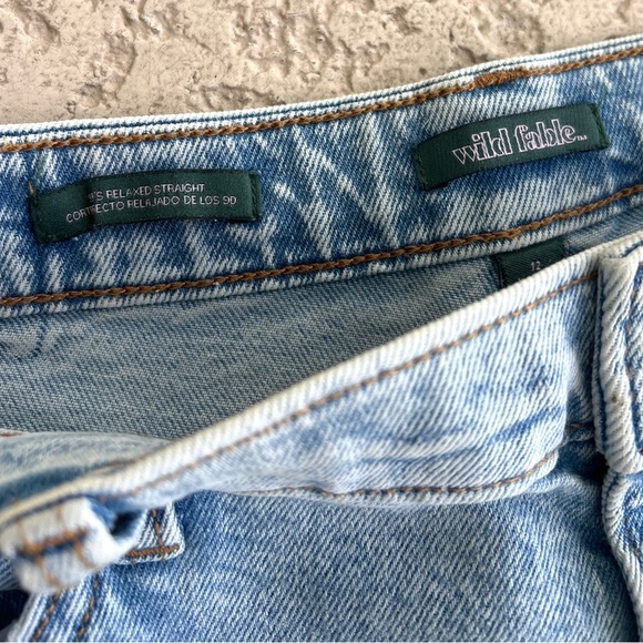 Wild Fable Jeans Size 12 Doodle 90s Relaxed Straight High Rise Y2K Rave Retro - Picture 9 of 10